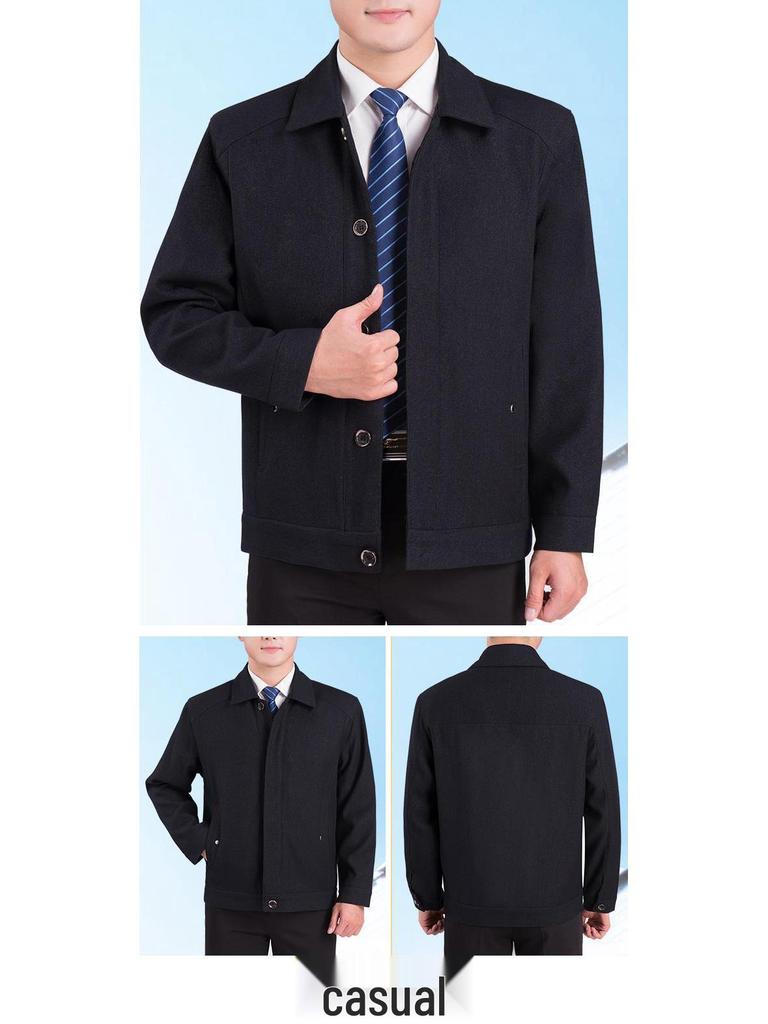 Spring/Autumn Men's Casual Thin Jacket for Middle-Aged & Elderly