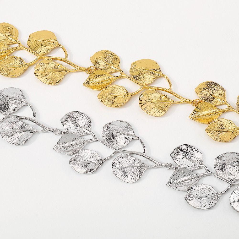 Exaggerated Vintage Women Leaf Pendant Neck Jewelry Chain Necklace Choker Necklace