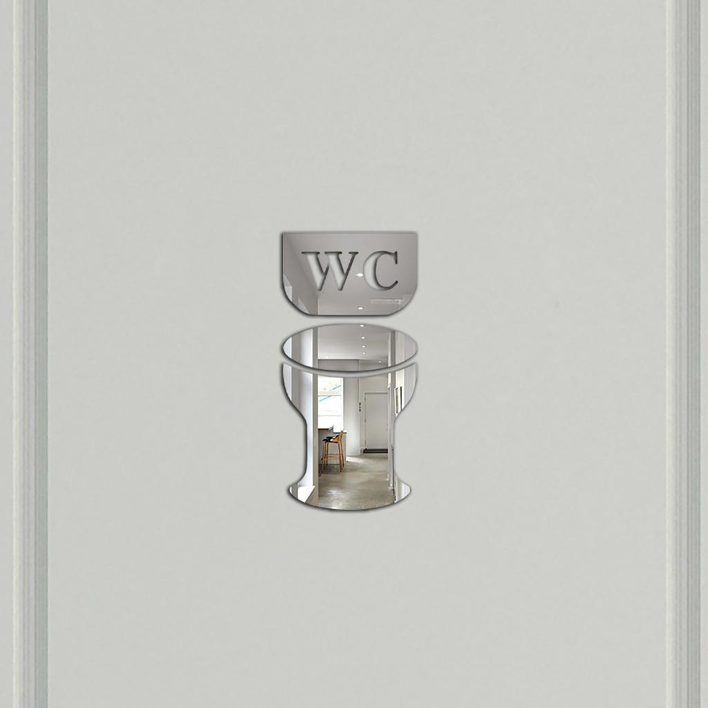 Креативный акриловый стикер на стену для унитаза, знак «сделай сам», 3d стикер на стену, знак для туалета