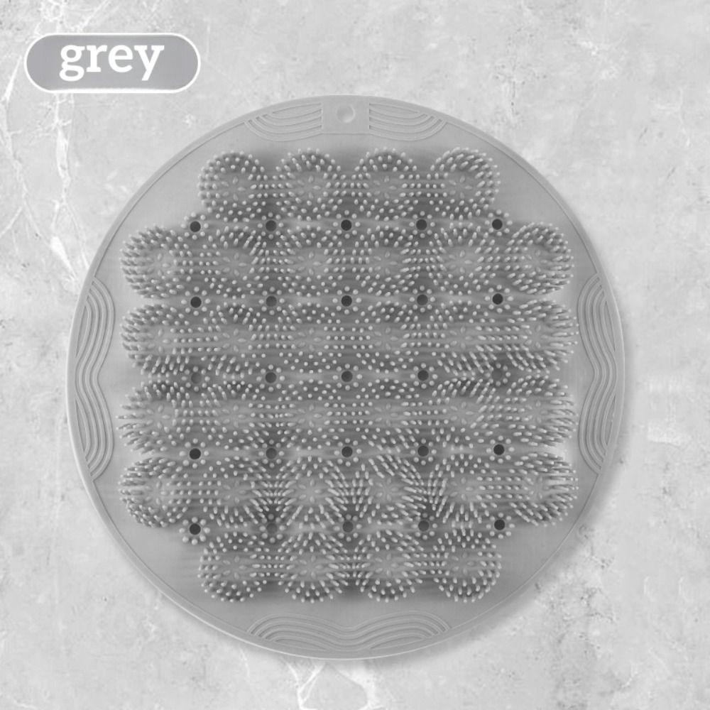 TPR Back Scrubber Solid Color Back Massage Cleaning Brush Exfoliating Brush Mat  Wash Feet