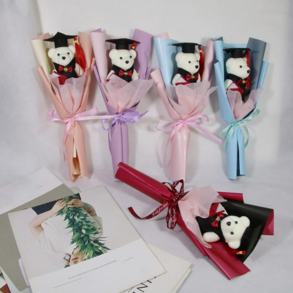 Graduation Gift Bear Bouquet Plush Toy Cartoon Lovely Bear New Animal Bouquet  Birthday Party