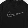 Nike Логотип с принтом дышащий тренировочный короткий рукав фитнес топ мужские топы черный DD1993-010