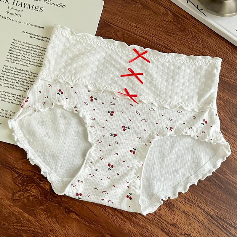 Леди Весна и Осень Прекрасный Ветер Вишня Высокий Отскок Дышащая Набедренная Сумка Бедро Высокая Талия Нижнее Белье