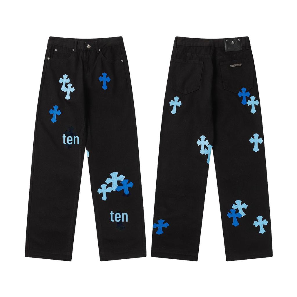 Расклешенные джинсы из высокотехнологичной кожи весна/лето 2024 г.