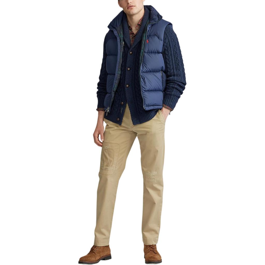 Polo Ralph Lauren SS26 Без рукавов Вышитый логотип-пони Стойка воротник Пуховый жилет Мужской жилет 710968282-002