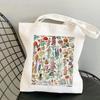 Shopper Abstract Line Art Woman Printed Tote Bag Women Harajuku Shopper Handbag Girl Shoulder Shopping Bag Lady Canvas Bag