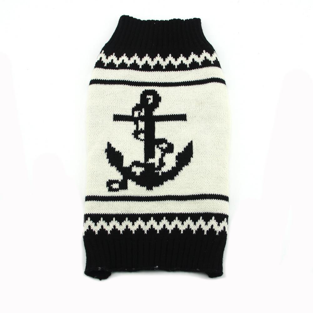 Pet Clothes Autumn Winter New MY007 Pet Sweater Anchor Knit Pattern Teddy European American Design Small Medium-Sized Dogs Pet
