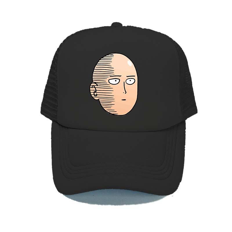 One Punch Man Mesh Dad Hat Japanese Anime Fans Casual Bone Gorras Cap For Women Unisex Webcomic Bald Hero Baseball Cap YY316