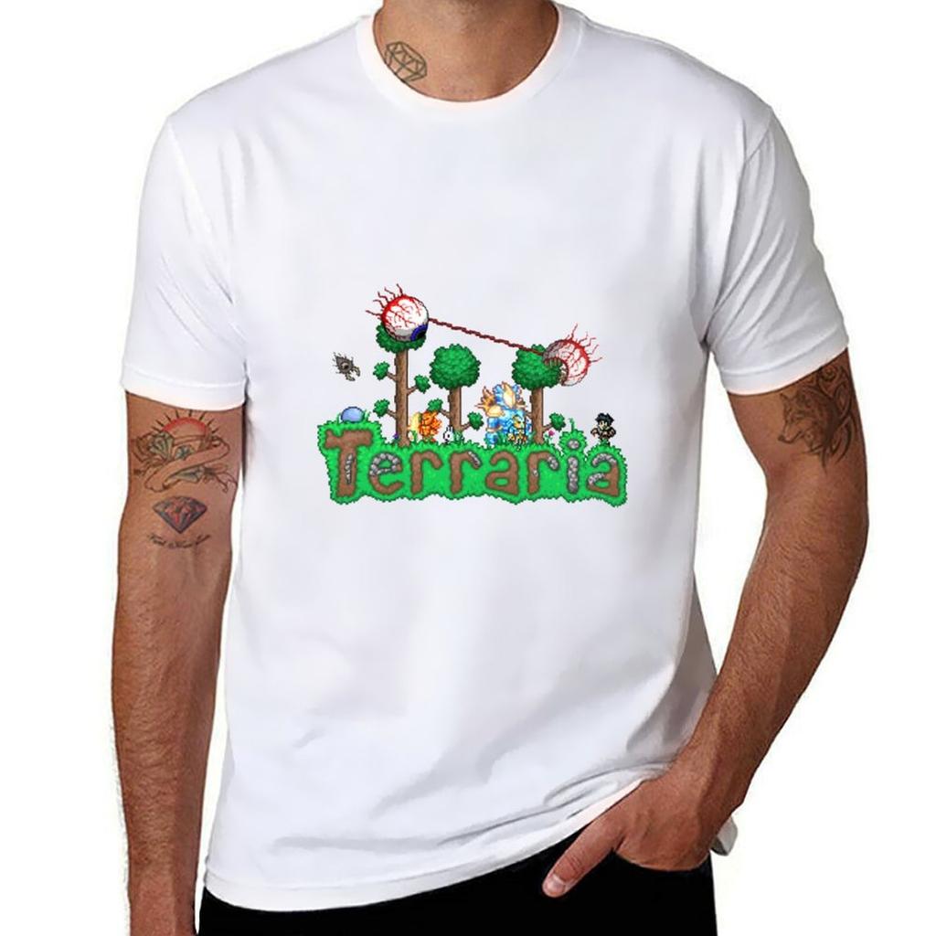 Terraria (1) Tshirt Gym Exercise Short Sleeve Tshirt