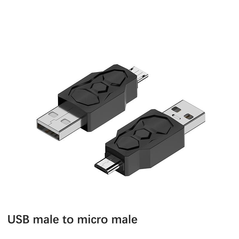 Адаптер USB-Micro-USB Mini-USB, двухсторонний преобразователь, поддержка зарядки, синхронизации данных, разъем 480 Мбит/с, двухсторонний адаптер F19E
