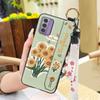 Lanyard Protective Phone Case For Nokia G42 5G Wristband Ring Kickstand Anti-dust Oil Painting Back Cover Wrist Strap
