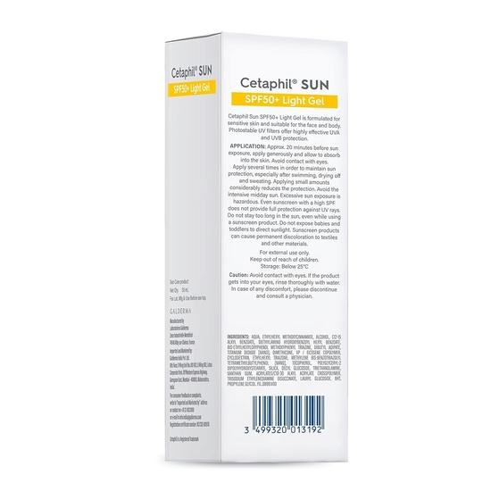 Cetaphil Combination Skin Sun Spf 50 Sunscreen, Very High Protection Light Gel, Water Resistant, Vitamin E, 50 Ml, Pack Of 1