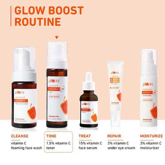 Plum Vitamin C Toner with Mandarin & Kakadu | Alcohol-free Toner | For Glowing Skin | Women & Men | 100% Vegan | 100 Ml