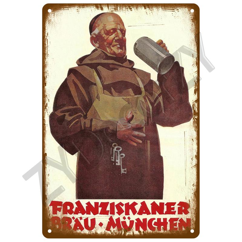 Beer Tin Sign Retro Wall Plaque Art Club Pub Bar Poster Home Decor Metal Sign Wall Decorations Vintage Cafe Mural Plate Brand