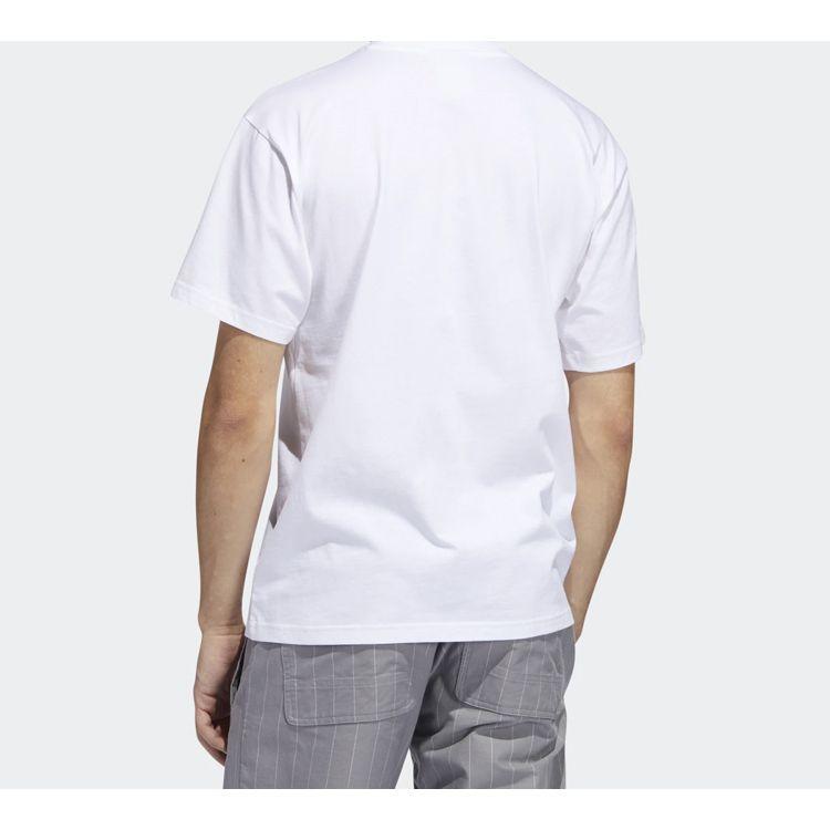 adidas Мужская футболка Originals Buddy с мультяшным трилистником, белая GJ2685