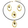 Women's Necklaces Earrings Ring Set Irregular Mosaic Decor Women Jewelry for Banquet Gown Birthday Dresses Skirts