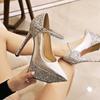 Luxury Sandals Women Designers Summer New Pointed Toe Bling Shiny Shoes For Women Platform Shoes Mary Janes