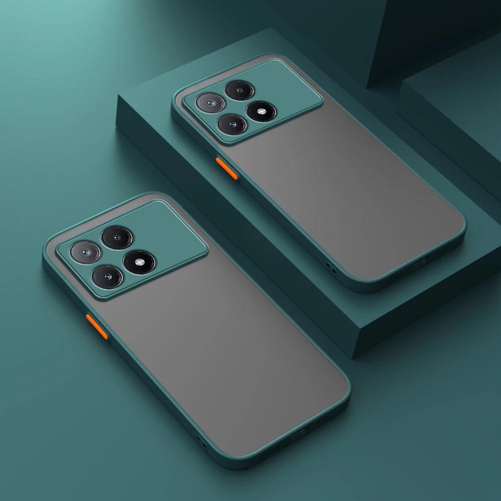 Противоударный матовый бронированный чехол для Xiaomi Poco X7 Pro X6 X5 X4 GT X3 NFC M5 M4 M6 Pro F5 Pro F3 F4 F6 Бампер Противоударная крышка для телефона