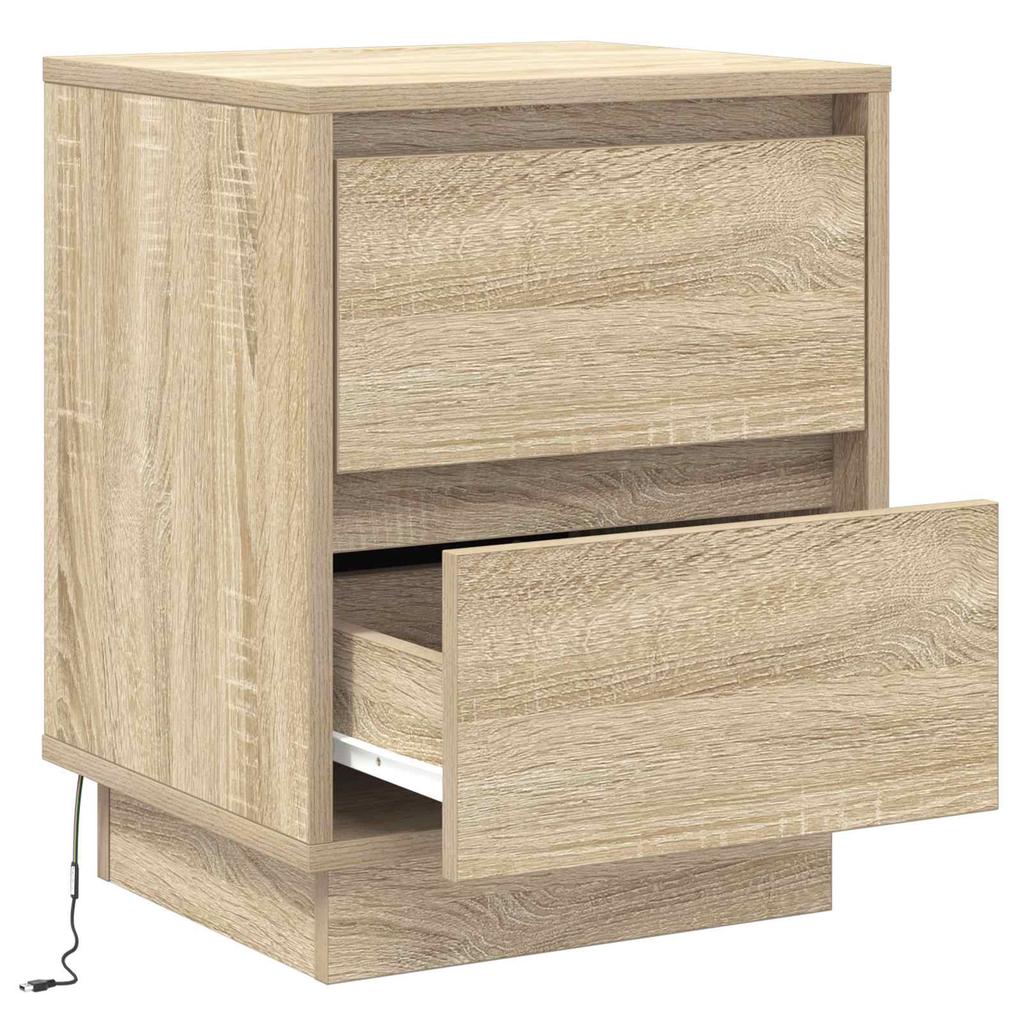 Nightstand Sonoma Oak 39 x 34.5 x 50 cm Engineered Wood