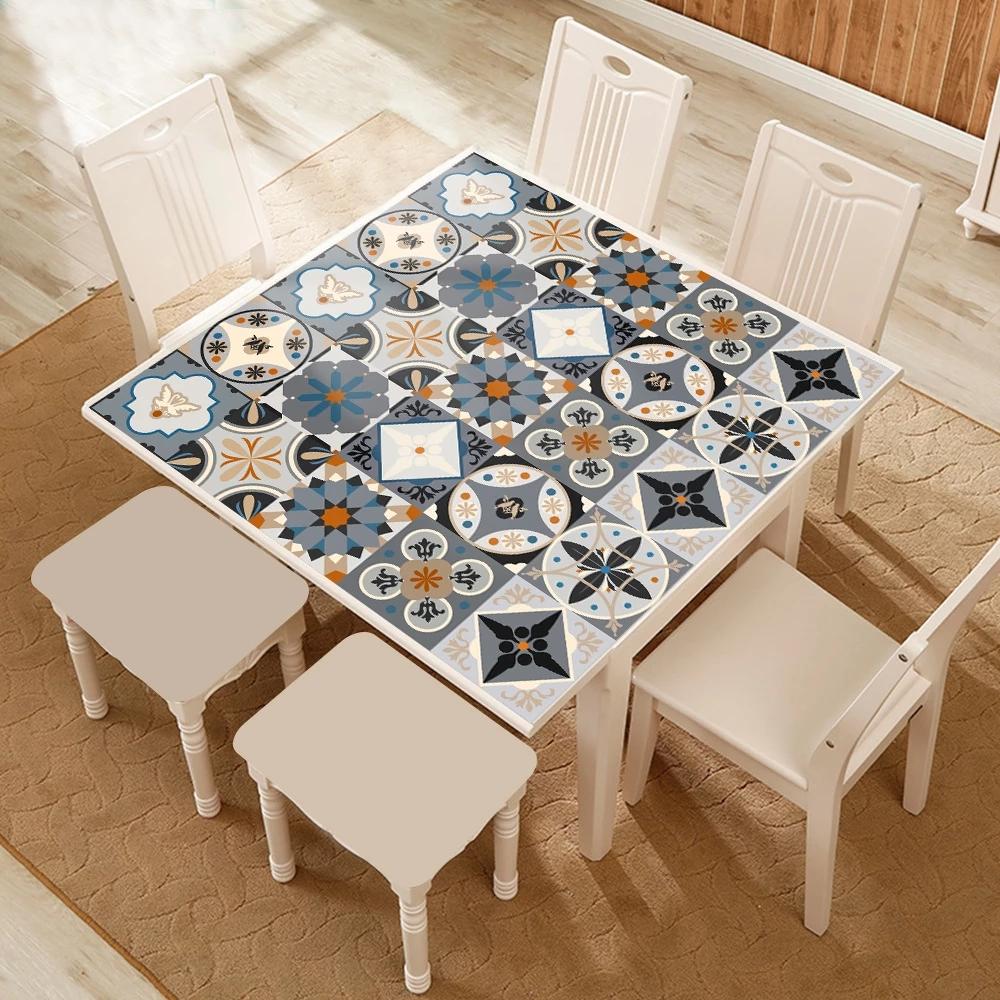 10 шт., наклейка на плитку в богемном стиле, кухонный фартук, маслостойкая ванная комната, водонепроницаемая, домашний декор, наклейки на стены, самоклеящаяся художественная фреска