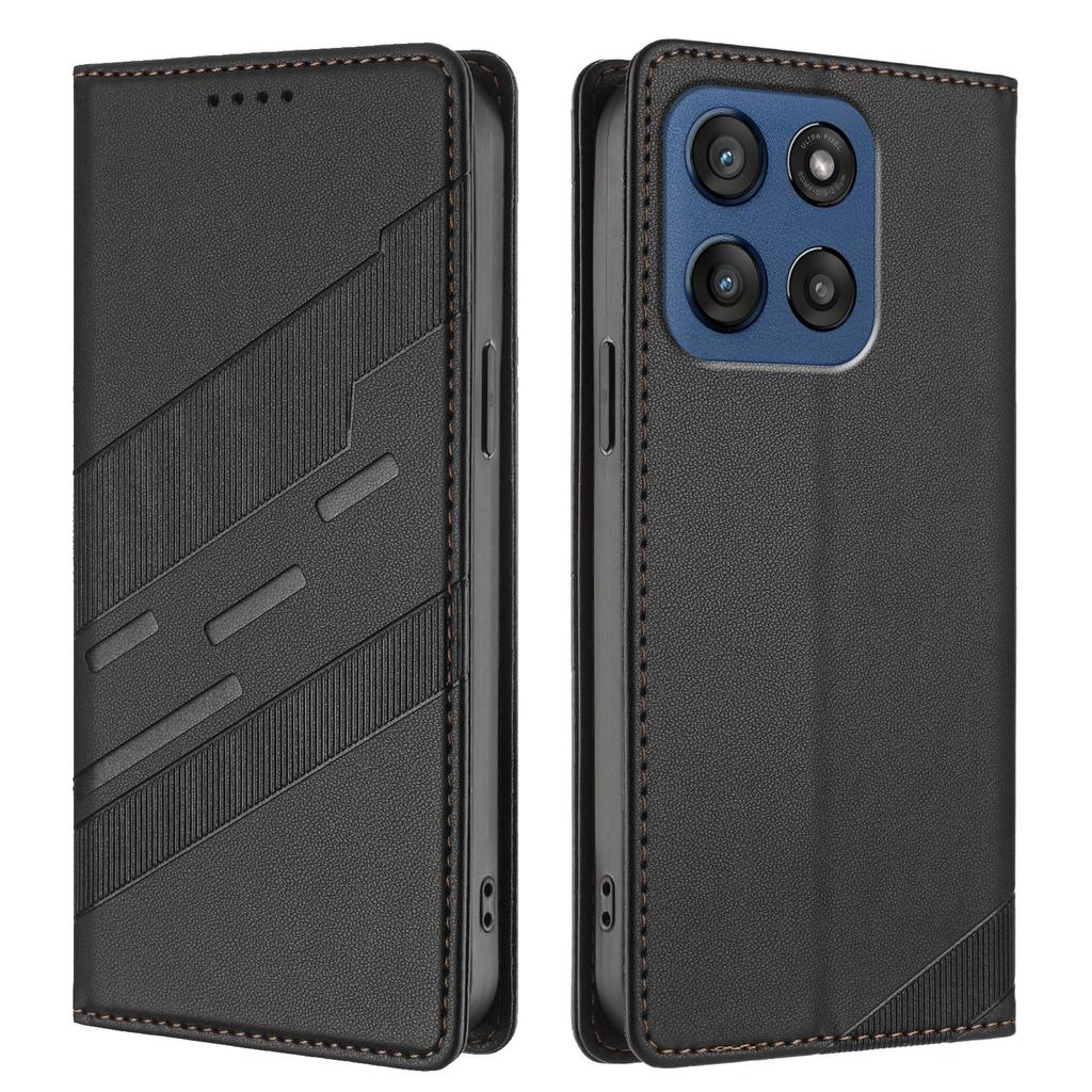 For Motorola Edge 60 5G Phone Cases Punk Style Imprinted Wallet Stand Leather Cover