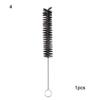 1/5PCS New Stainless Steel Spiral Handle Soft Cleaning Tools Bottle Brush Straw Cleaner Water Cup