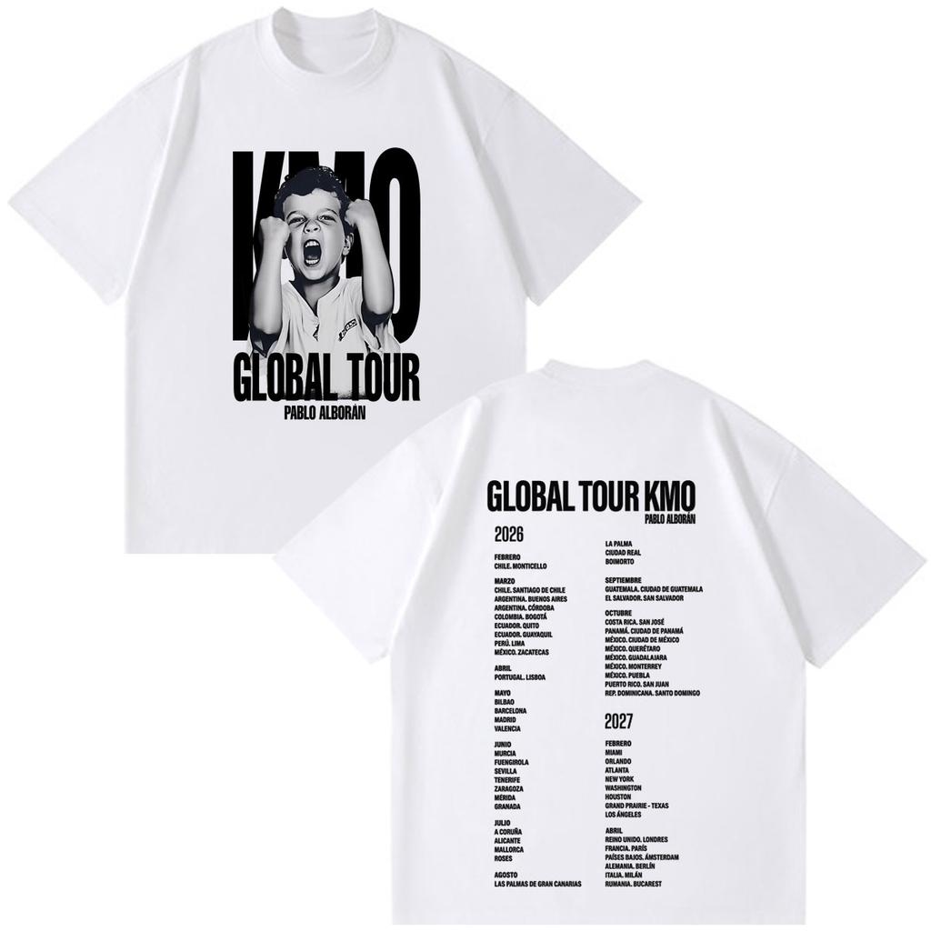 Singer Pablo Alborn Kmo Global Album Tour 2026 Print T Shirt Unisex Unisex Vintage Hiphop Tshirts Summer Cotton Casual Tshirts
