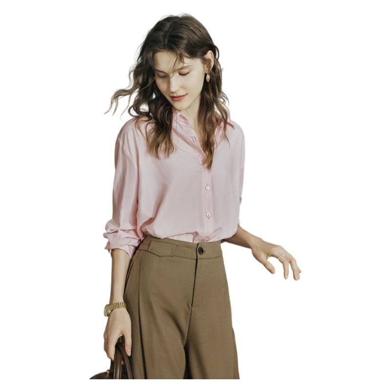 Olrain Women's Long Sleeve Shirt Spring Autumn Loose Fit Commuting Elegant Top