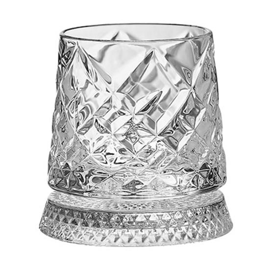 Вращающийся на 360 градусов винный бокал 280 мл Поворотный стакан для виски с подставкой Бессвинцовый стакан для снятия стресса и ароматизации Уникальный подарок на день рождения