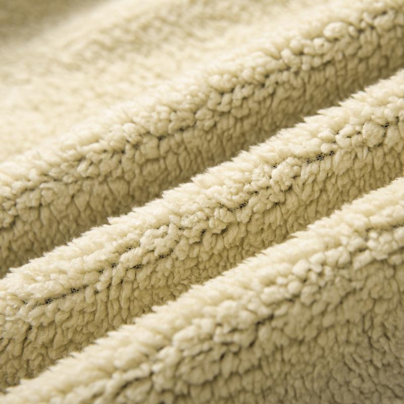 Осенне-зимний кардиган на молнии, вязаная куртка с толстой подкладкой из овечьей шерсти, худи в клетку с капюшоном