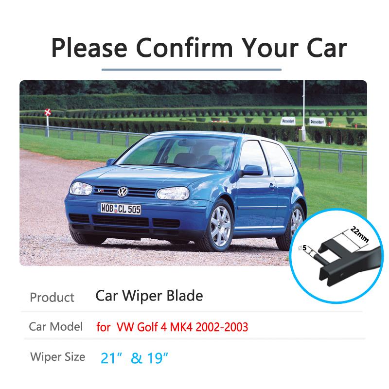 Автомобильные щетки стеклоочистителя для Volkswagen VW Golf 4 MK4 2002 2003, переднее лобовое стекло, безрамное, для очистки снега, резиновая резина, Стайлинг автомобиля