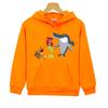 Короткие мультяшные принты Zig and Sharko Moletom Skipper WithHooded Clothing Boys/Girls Sudaderas Pullovers Sleeve Print Hoodie KawaiI