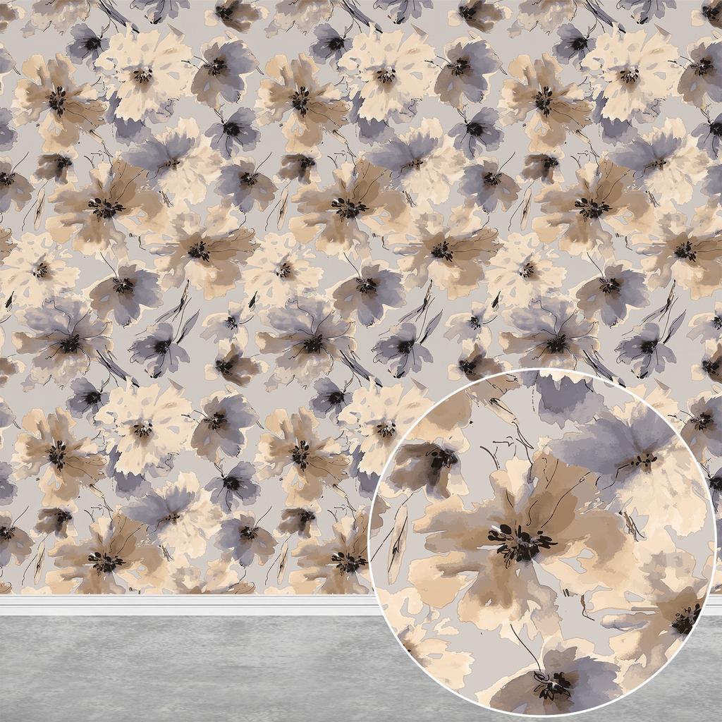 Акварельные обои с зелеными листьями, ретро, самоклеящиеся, домашний декор, контактная бумага, классические теплые белые виниловые съемные обои