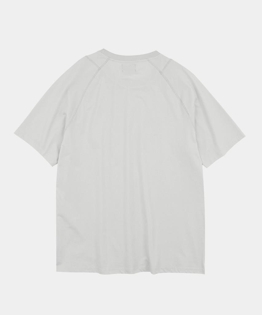 LETTERCOMO Soft Shell Aura Sleeve Short Sleeve T-Shirt Ice Grey