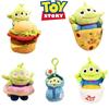 Disney Toy Story Alien Plush Doll Pendant Doughnut Hamburger Keychain Kid Gift