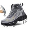 Fashion High-Top Couple Work Boots Indestructible Safety Shoes Steel Toe Men's Boots Puncture-Proof Sneakers Men Non Slip Work Shoes