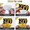 11Pcs 75th Birthday Decorations Kit for Men Women, Black Gold Happy 75th Birthday Banner, Awesome Since 1950 Centerpieces Swirls Party Supplies, 75