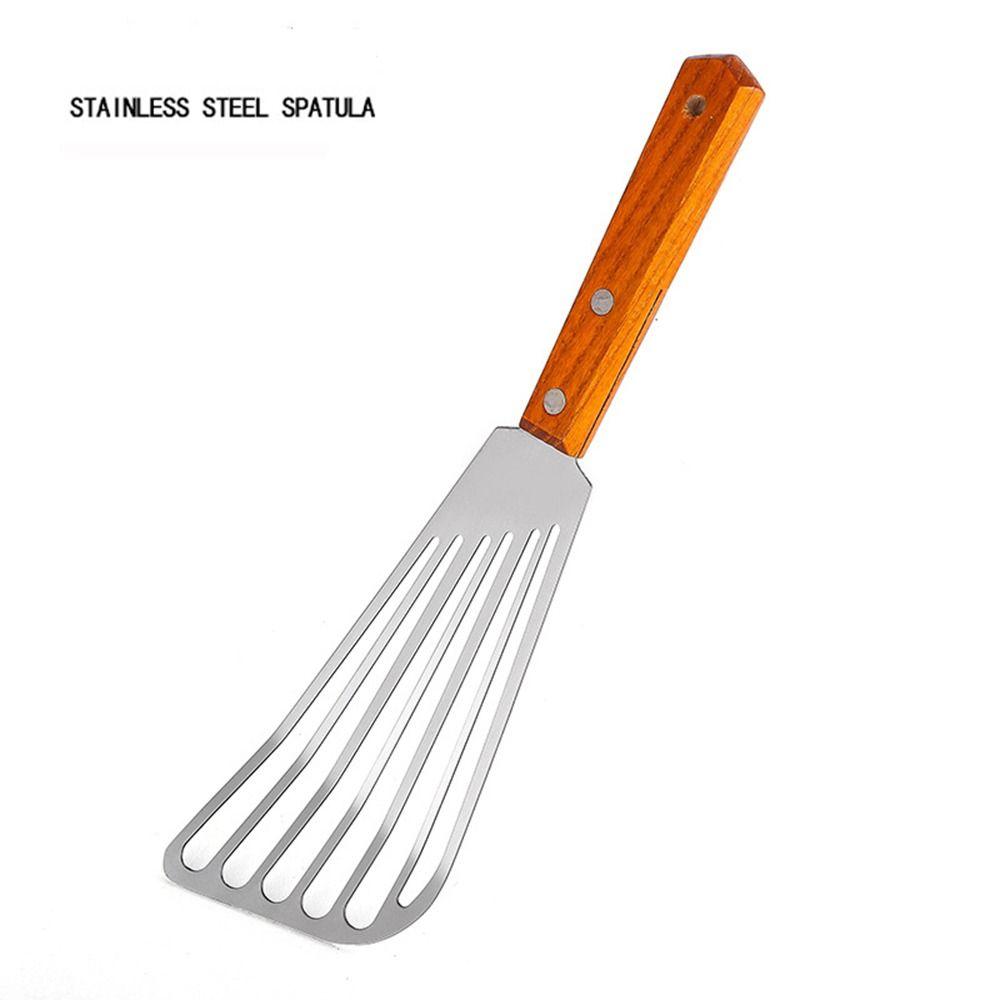 Utensils Stainless Steel Non-slip Slotted Turner Frying Spatula Fish Spatula Leaky Shovel