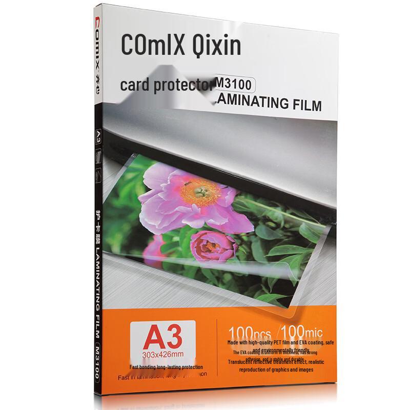 Прозрачные ламинирующие пакеты COMIX M3100, китайская вилка (адаптер в комплекте)