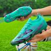 Football Shoes Men's AG Spikes Seamless Fly-woven Outdoor Football Shoes Youth Artificial Grass Professional Training Shoes