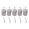 5Pcs Fishing Bait Cages Lure Cage Stainless Steel Fishing Trap Basket Feeder Holder M