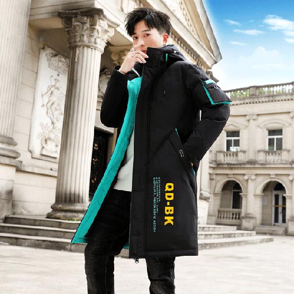 Мужской зимний пуховик средней длины