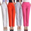 Plus Size High Waist Long Pants Women Straight Trousers Linen Pantalon Work Office Ladies