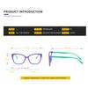 Photochromic Glasses Anti Blue Light Men Reading Glasses Square Retro Women Presbyopia Glasses Colorful Pretty Frame Resist Fatigue Optical Lenses