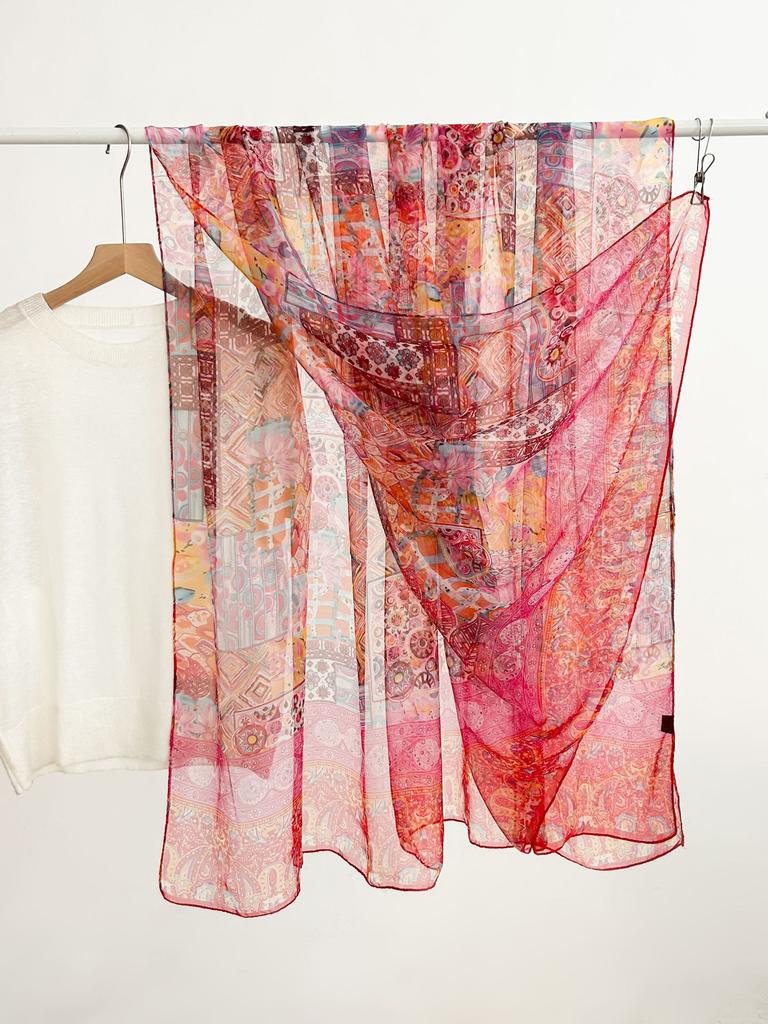 180*135cm Summer Chiffon Silk Scarf Women Outdoor Sunscreen Shawl Soft Bandanna Fashion Luxury Brand Shawl Head Long Hijab Wrap