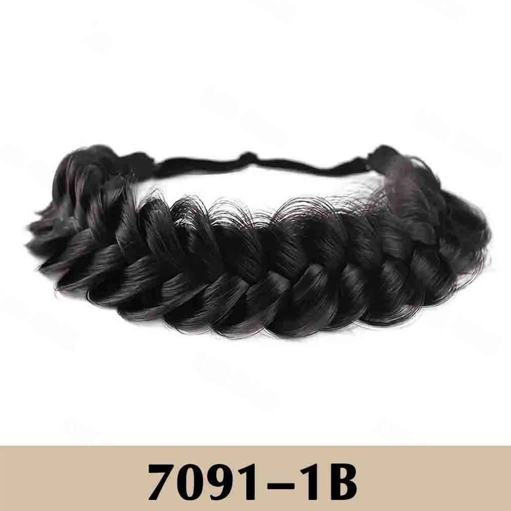 1 шт. Классический 3-х прядный плетеный ободок для волос синтетический парик ободок для волос натуральный настоящий парик косички подходит для женщин девочек