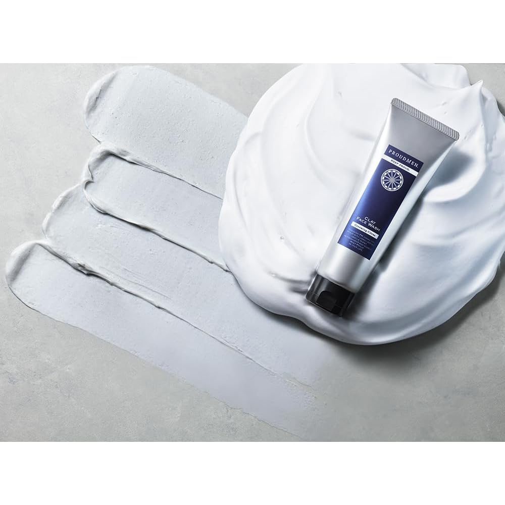 [New Formula] Proudmen Men's Clay Face Wash 120g [2024 Renewal] Men's Clay Face Wash for Pore and