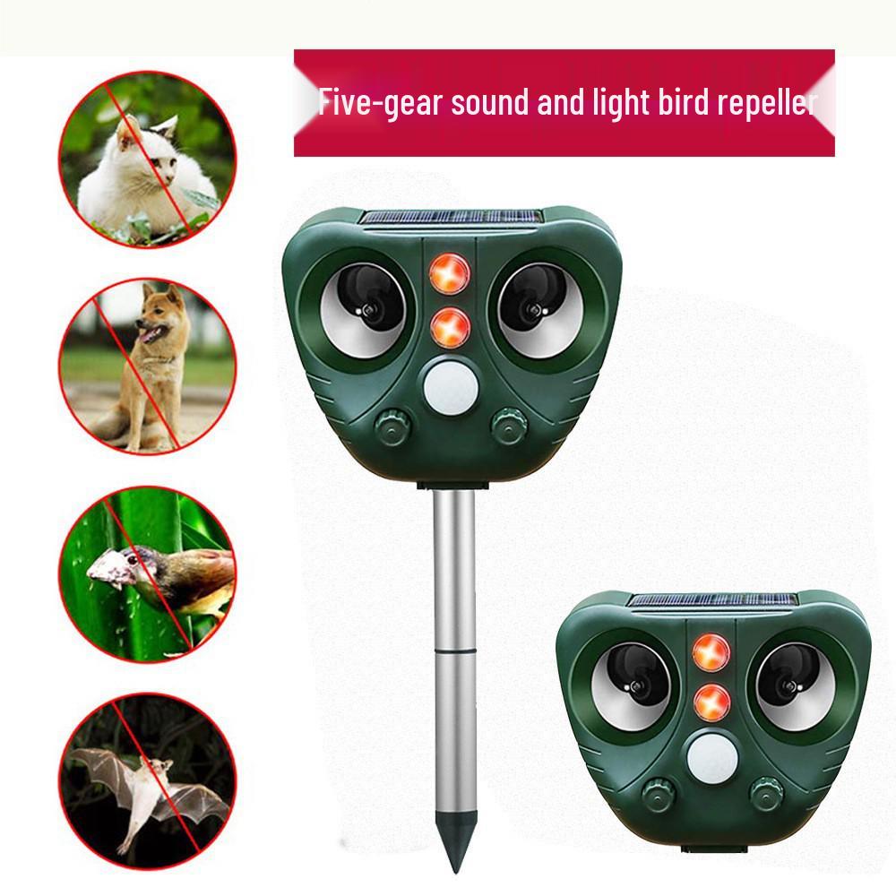 Ultrasonic Solar Animal Repeller: Dog, Rat & Bird Deterrent