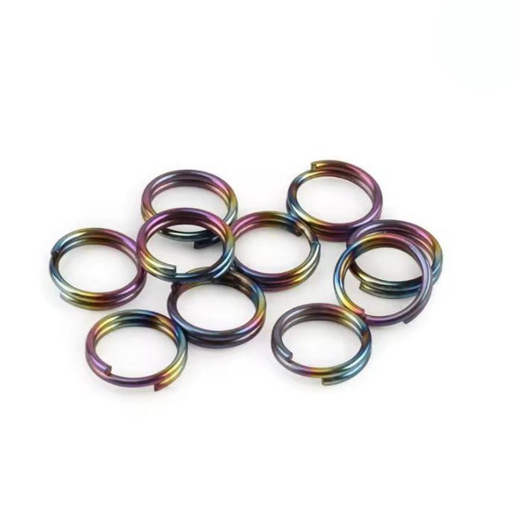10pcs/lot Small Titanium Keychain 2 Colors Key Ring Accessories New EDC Outdoor Tool