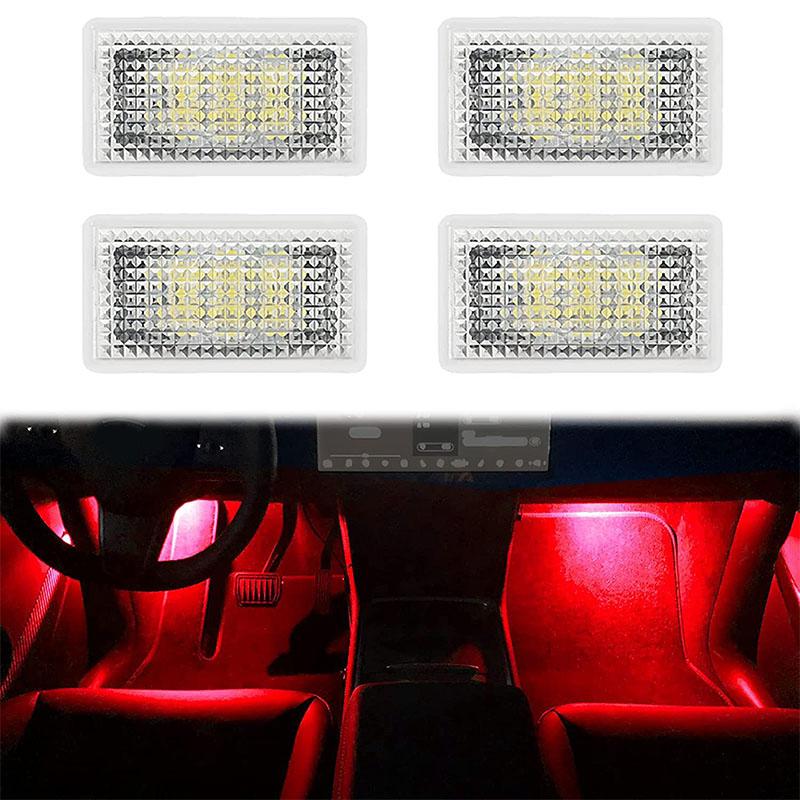 For Tesla Model 3 Y S X LED Interior Footwell Light Ultra Bright Puddle Door Bulb 2017- 2023 Upgrade Trunk Lamp Accessories